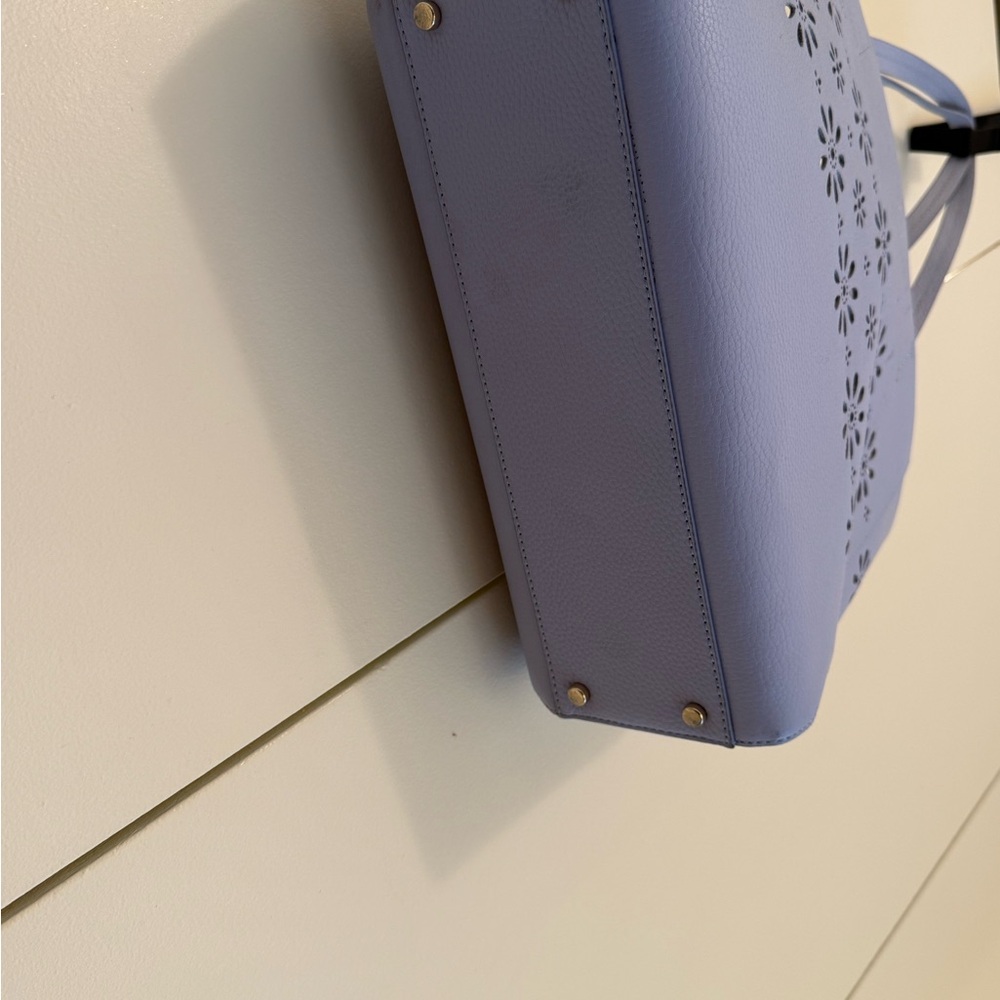 kate spade lavender perforated floral leather tote - Picture 5 of 10